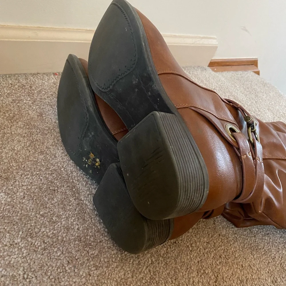 ONE DAY ONLY-Brown Knee-High Boots - Picture 6 of 9